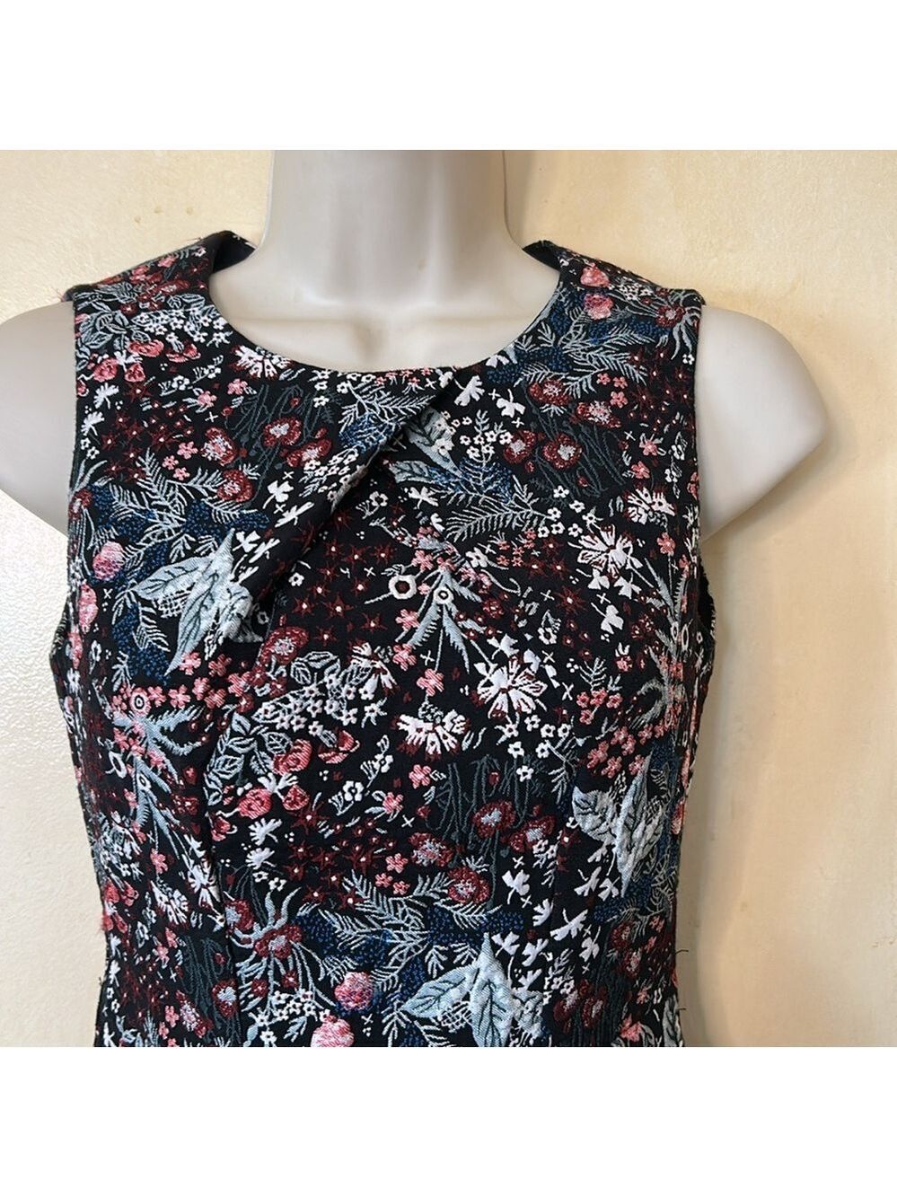 H&M floral tapestry sheath dress size 2 - Picture 2 of 11